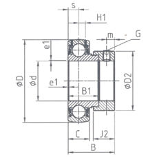 Подшипник SA208 (ES208) (WBF)