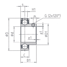 Підшипник SB206 (US206)
