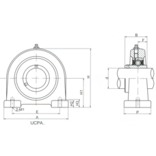 Підшипник UCPA209 (WBW)